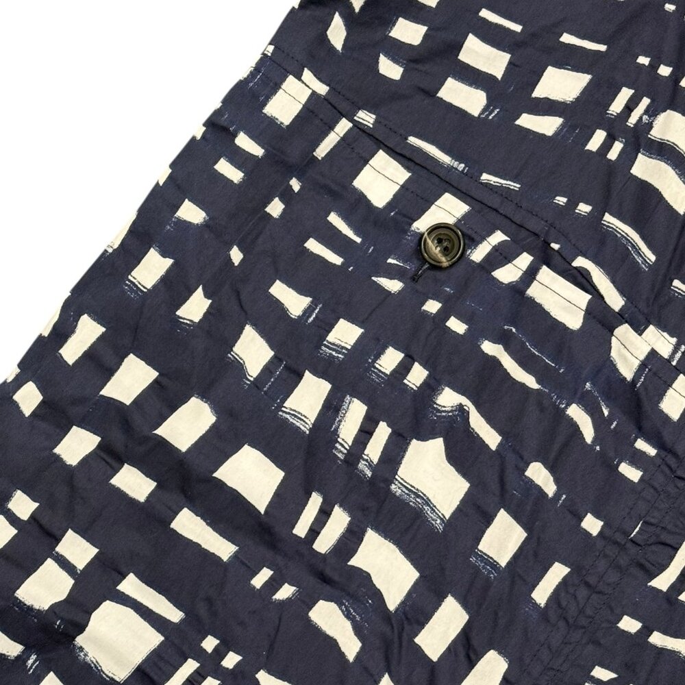 Vintage Rachel Comey Blue & White Abstract Print Cotton Overalls - Picture 4 of 8